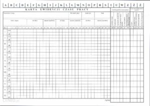 Karta Ewidencji Czasu Pracy Pracownika OS 228N A4 M Ka